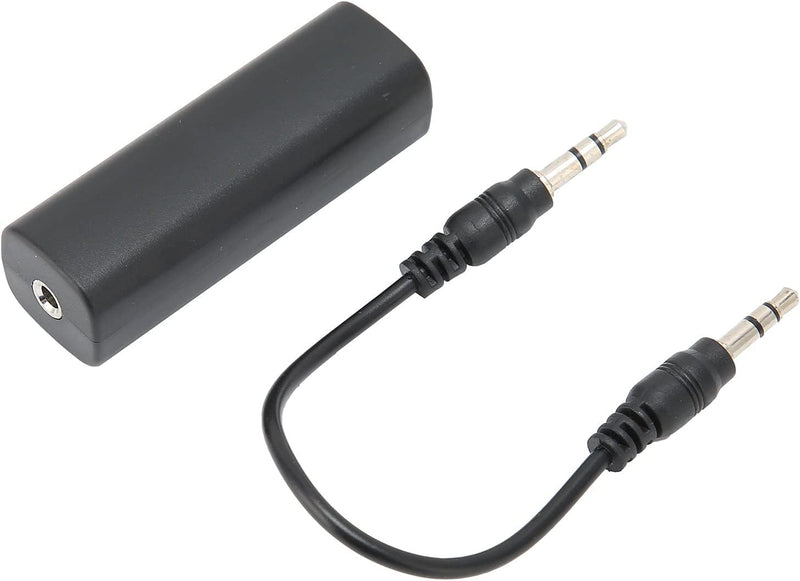 [AUSTRALIA] - Smof Ground Loop Noise Isolator for Car Audio/Home Stereo System (Eliminate The Buzzing Noise Completely) with 3.5mm Audio Cable, Black 