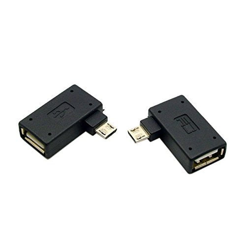 CY Micro OTG Adapter 2 Pack USB 2.0 Micro USB Male to USB Female OTG Adapter 1piece left+1piece right