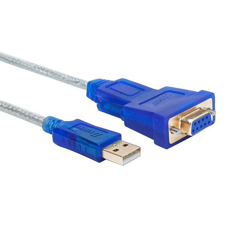 DTECH 6 Feet USB to RS232 DB9 Female Serial Adapter Cable Windows 11 10 8 7 Mac Linux Serial to USB 2.0 (PL2303 Chip) 6ft RS233 cable