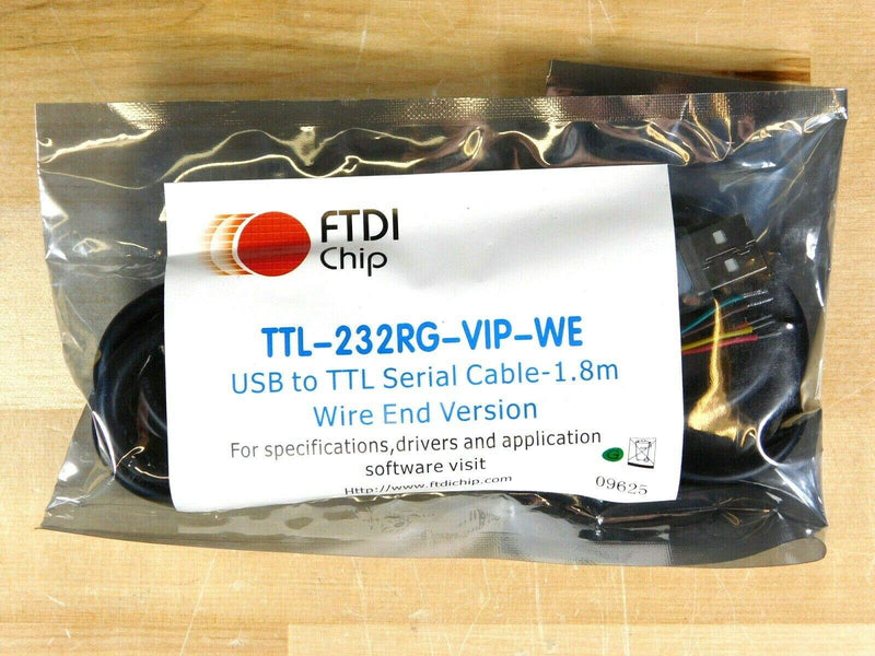 Ftdi Cable, TTL/USB Conv, Wire-End, 1.8M - TTL-232RG-VIP-WE