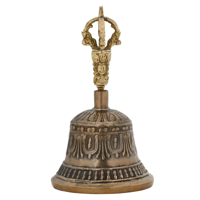 [AUSTRALIA] - Zap Impex® Tibetan Hand Bell Meditation & Prayer Bells Dorje, Vajra 6 Inch 