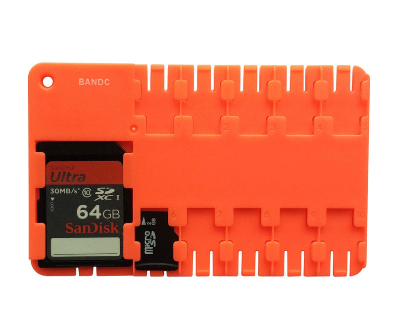 Bandc 2pcs Red Micro Sd/sdhc/sdxc Card Storage Holder Case (Memory Card Not Included)