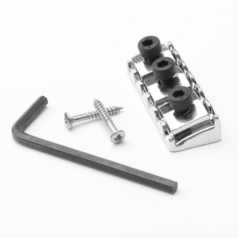 Chrome Electric Guitar Parts Strings Locked Nut 42mm for Floyd Rose Tremolo Bridge Chrome