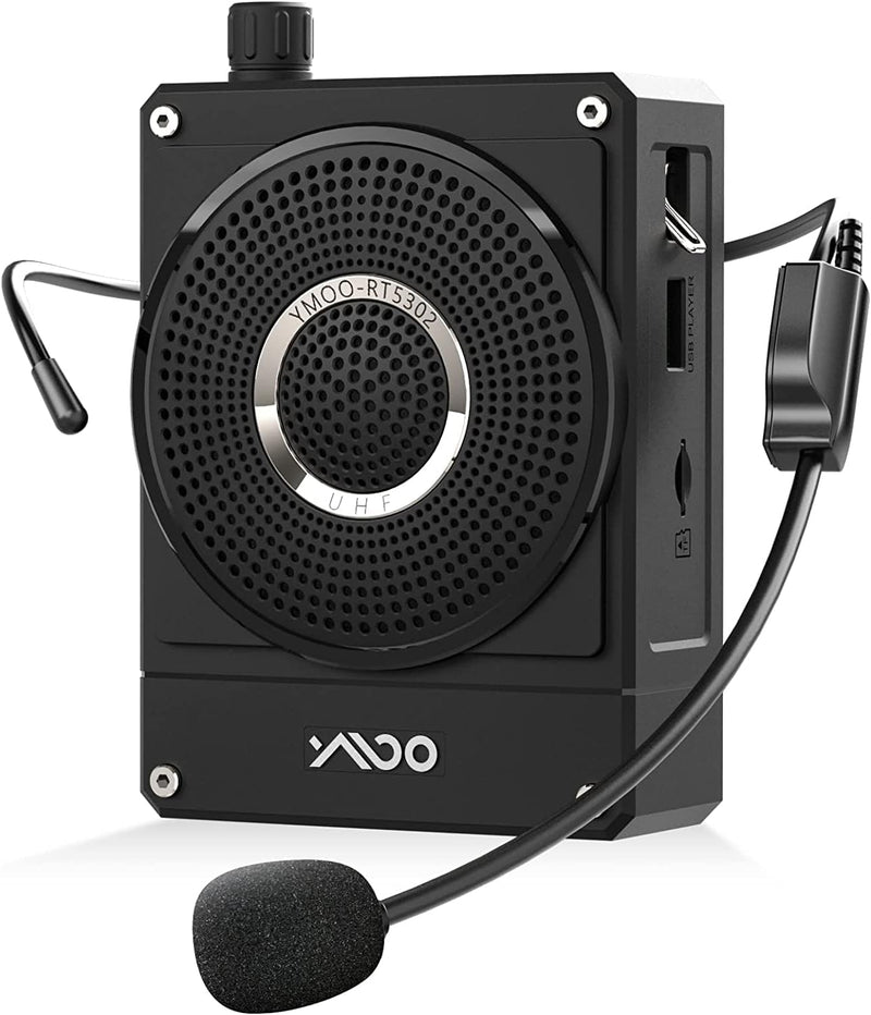 [AUSTRALIA] - DuaFire Black Voice Amplifier Portable Microphone Headset with Waistband for Classroom Teachers, Speakers, Yoga Instructors, Gym Directors, Coaches, Presentations, Seniors and Tour Guides 