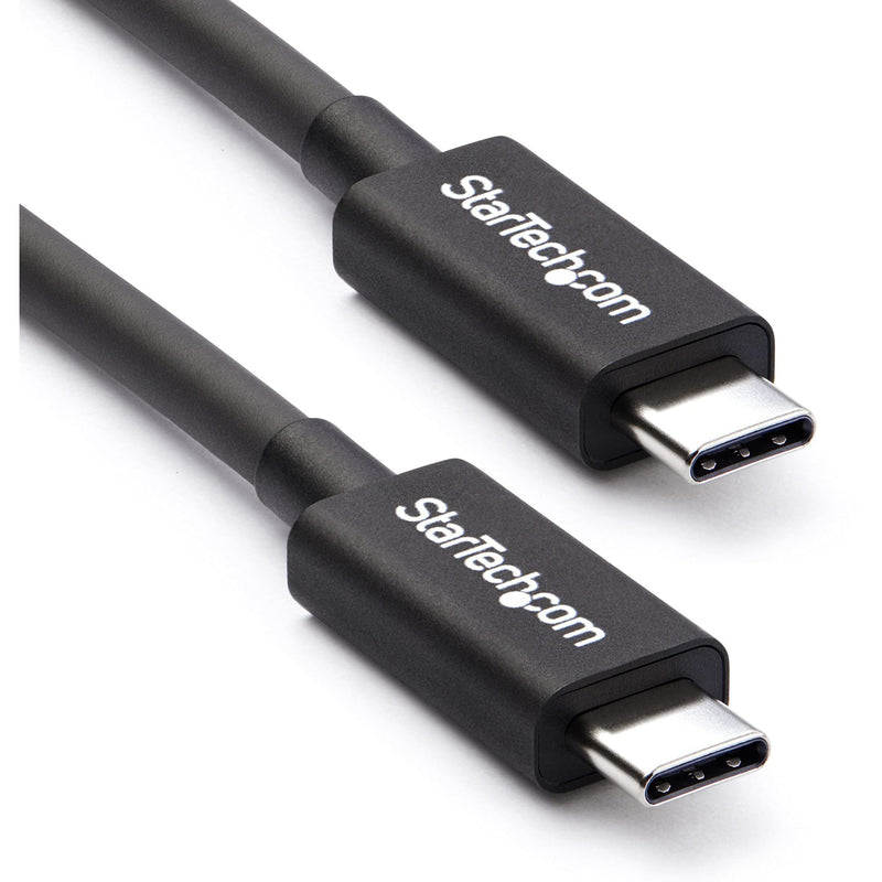 StarTech 6.6ft/2m Passive Thunderbolt 3 Cable 20Gbps, 4K60, 100W, Certified | USB-C to USB-C, Intel Thunderbolt Certified, Compatible with USB4, DP Alt Mode, Video, Type-C, 4K 60Hz UHD, Black 6ft 20Gbps | Black