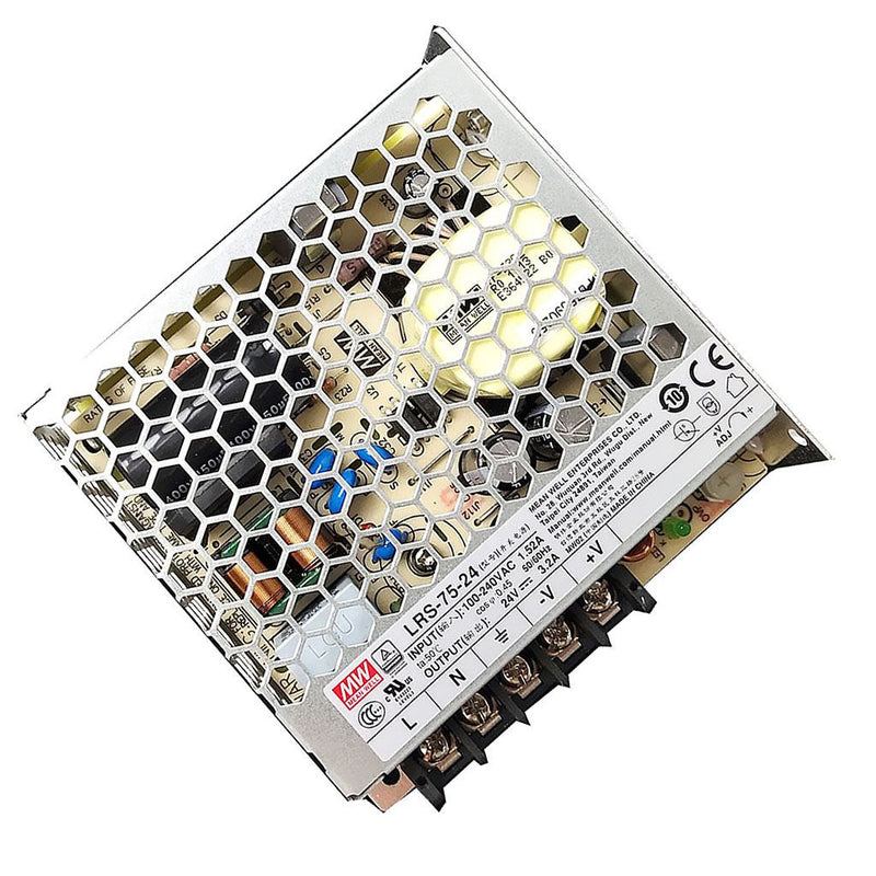 MEAN WELL - 1993 Mean Well LRS-75-24 Enclosed Switching Power Supply, Single Output, 24V, 3.2A, 76.8W, 3.9" L x 3.82" W x 1.18" H