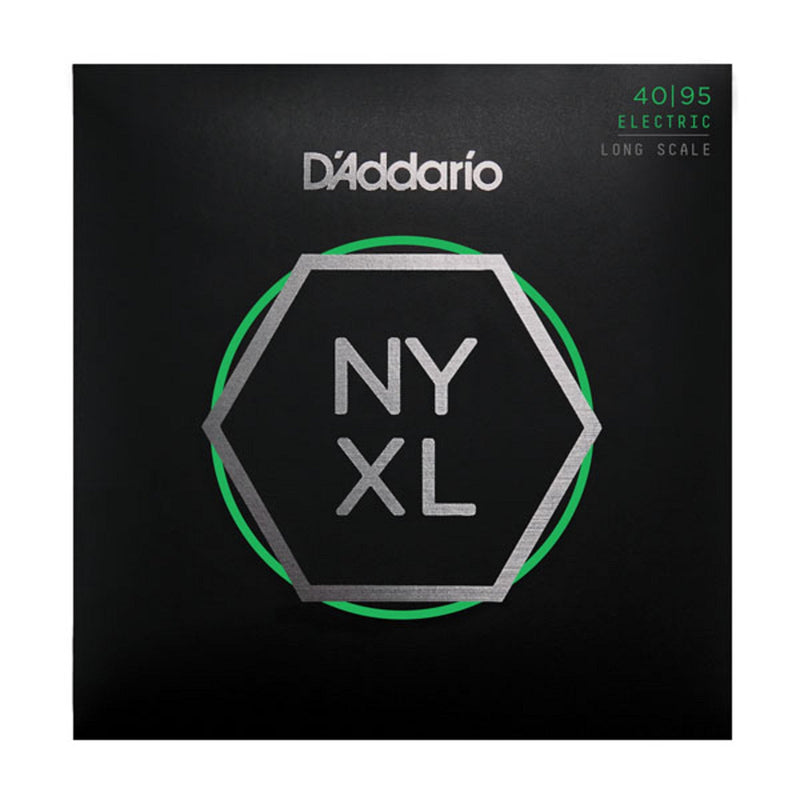 D'Addario Bass Guitar Strings, NYXL Nickel Plated, NYXL4095, Super Light Gauge 40-95, Long Scale, 4-String Set, Pack of 1 Super Light, 40-95