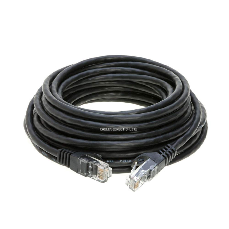 Cables Direct Online Black 50ft Cat6 Ethernet Network Cable RJ45 Internet Modem Patch Cord