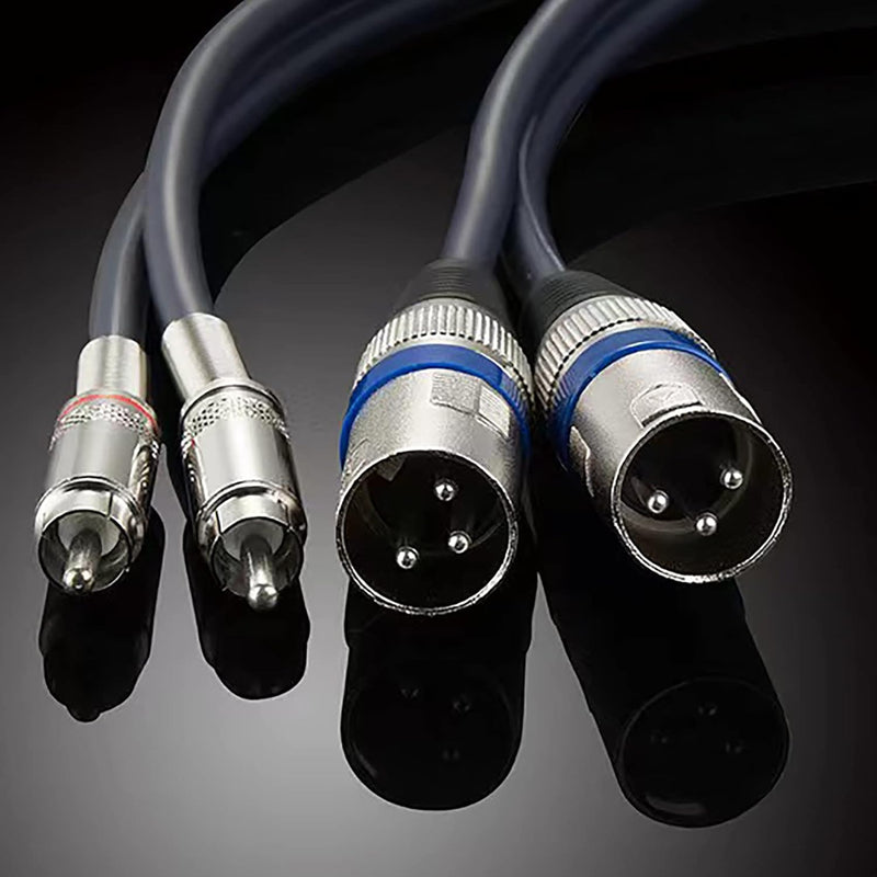 Seismic Audio Speakers 3 Foot XLR Dual Male Patch Cable, 2 XLR To 2 RCA Audio Cords