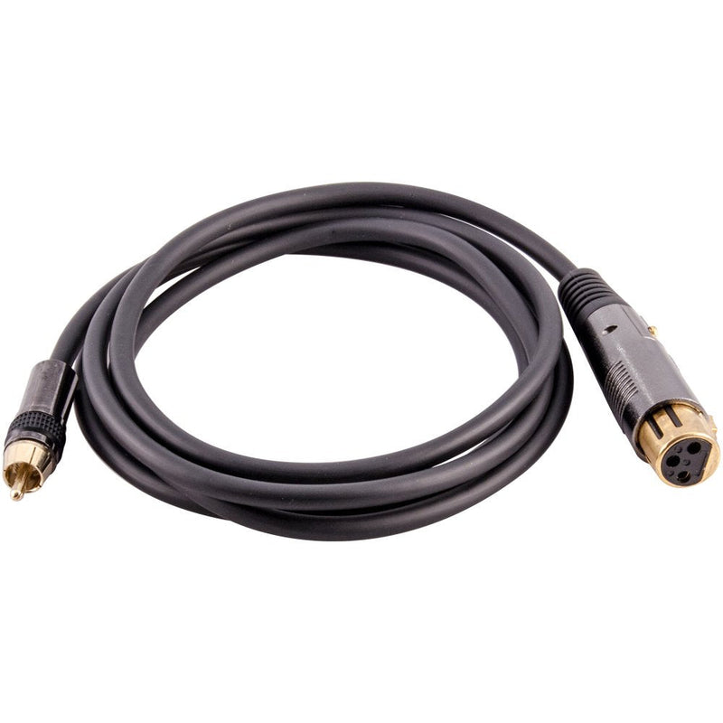 Seismic Audio SARCXLF-6Black Premium 6 Foot XLR Female to RCA Male Audio Patch Cable - 16 Gauge 6 Feet - Single