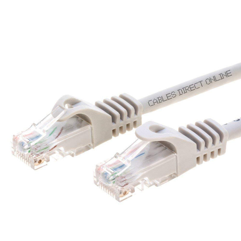 Cables Direct Online Grey 50ft Cat6 Ethernet Network Cable RJ45 Internet Modem Patch Cord
