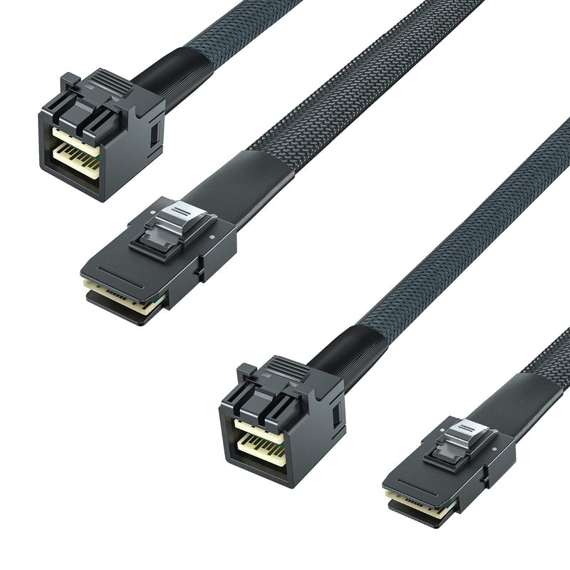 [AUSTRALIA] - SFF-8643 to SFF-8087 Internal Mini SAS HD Cable, Compatible with Raid Controller Hard Drive, 100-Ohm, 1-m(3.3ft), 2 Pack Straight 1m 