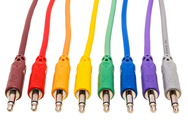 Hosa CMM-845 Unbalanced Patch Cables, 3.5 mm TS to Same, 1.5 Feet