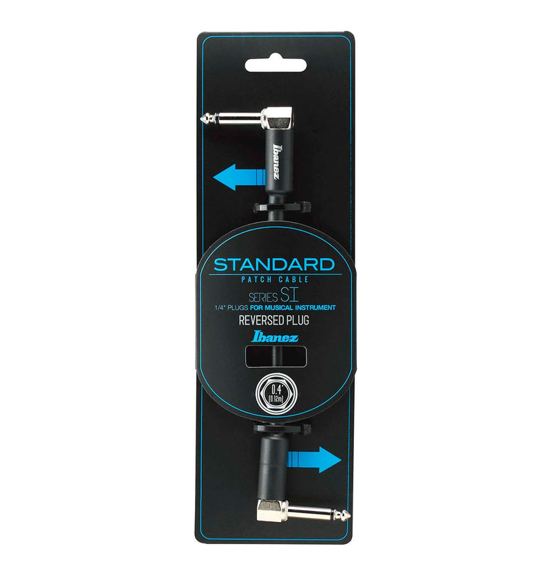 Ibanez SI04PR Standard Guitar Bass Patch Cable 0.4ft (0.12m) L-Reverse L Plug