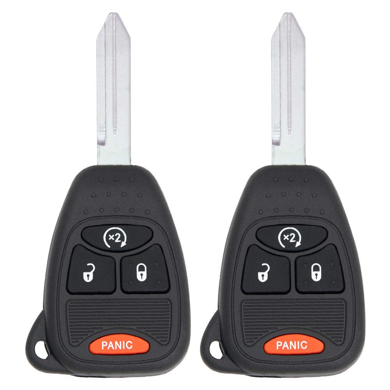 Keyless2Go Replacement for Keyless Entry Remote Car Key Vehicles that Use 4 Button OHT692713AA - 2 Pack