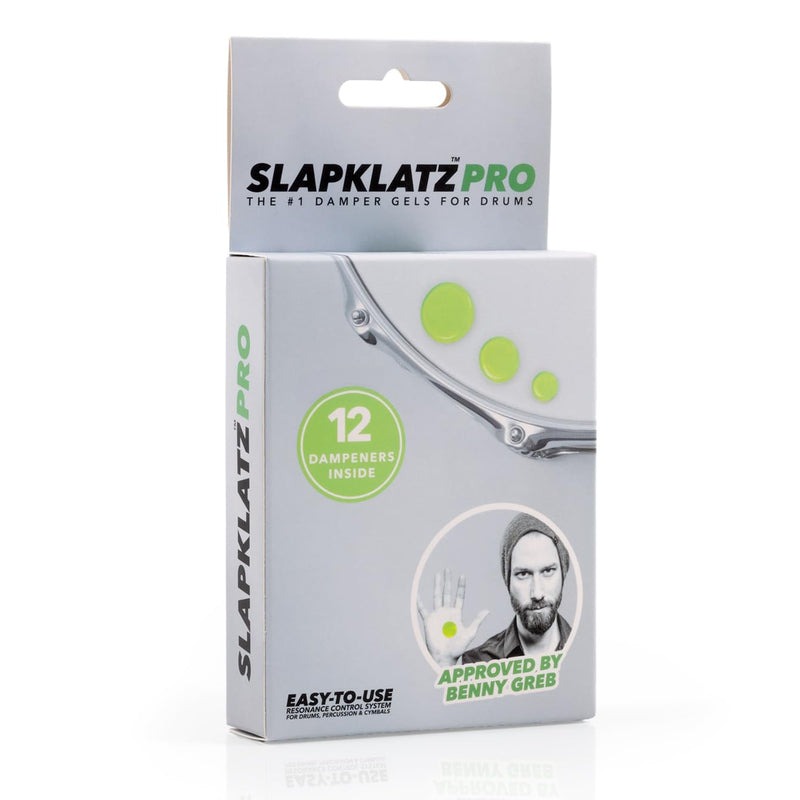 PRO Drum Gel Dampers – Alien Green – 12 Pads in 3 Sizes – Storage Case Included Single