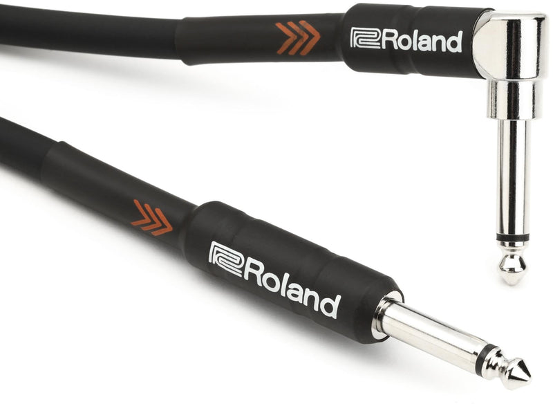 Roland RIC-B5A Straight to Right Angle Instrument Cable - 5 Foot 5 ft./1.5 m