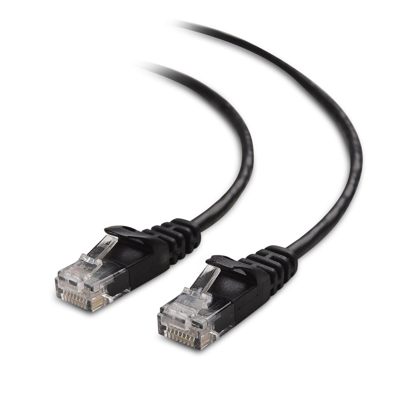 Cable Matters 10Gbps Snagless Long Cat6 Ultra Thin Ethernet Cable 50 ft (Thin Cat6 Cable) in Black