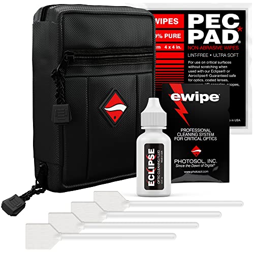 Photographic Solutions Digital Survival Kit - Type-1 (20mm) Sensor Swab, PEC-PAD Photo Wipes, E-Wipe Packet, Eclipse Optic Cleaning Fluid - Camera Cleaning Kit with Travel Bag Type-1 (20mm)