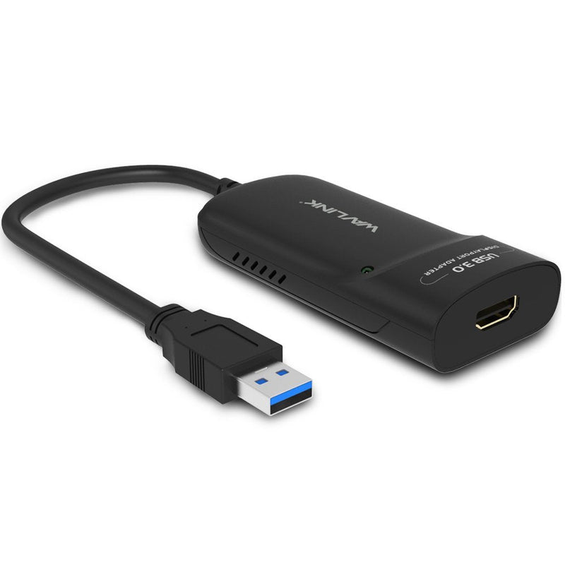 Wavlink USB 3.0 to HDMI Universal Video Graphics Adapter with Audio Port Displaylink Chip Supports up to 6 Monitor displays, 2048x1152 External Video Card Adapter Support Windows & Chrome OS USB to HDMI