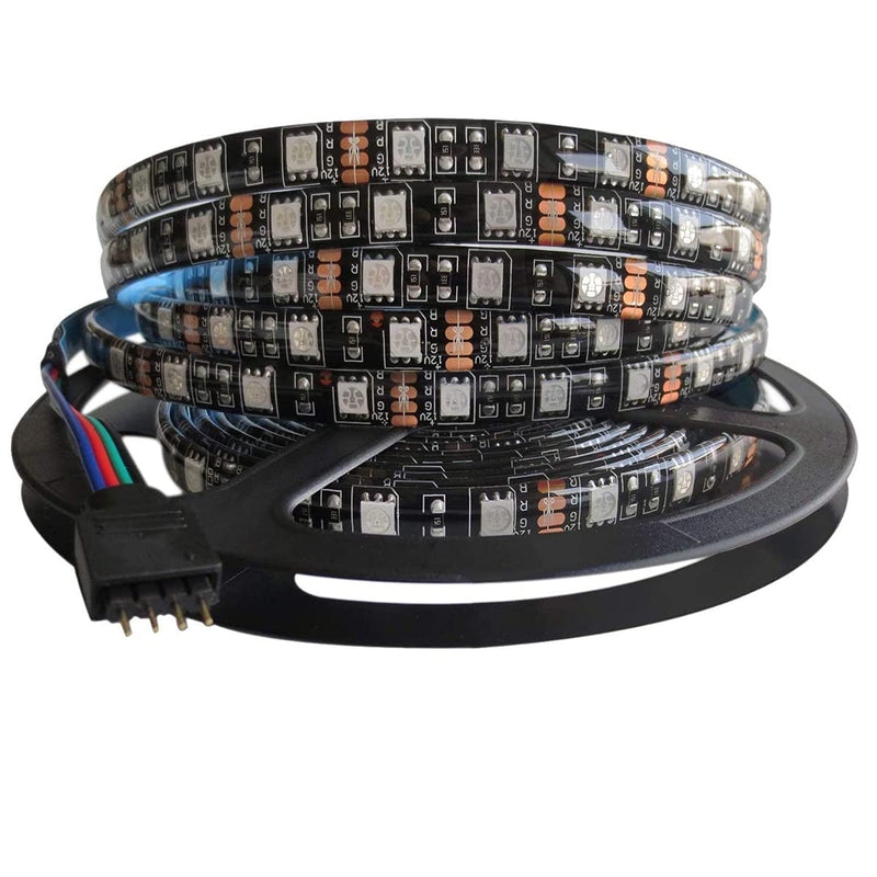 5M Black PCB 5050 RGB LED Strip Waterproof IP65 300 SMD Black PCB Board DC 12V Flexible Light RGB (Red, Green, Blue)