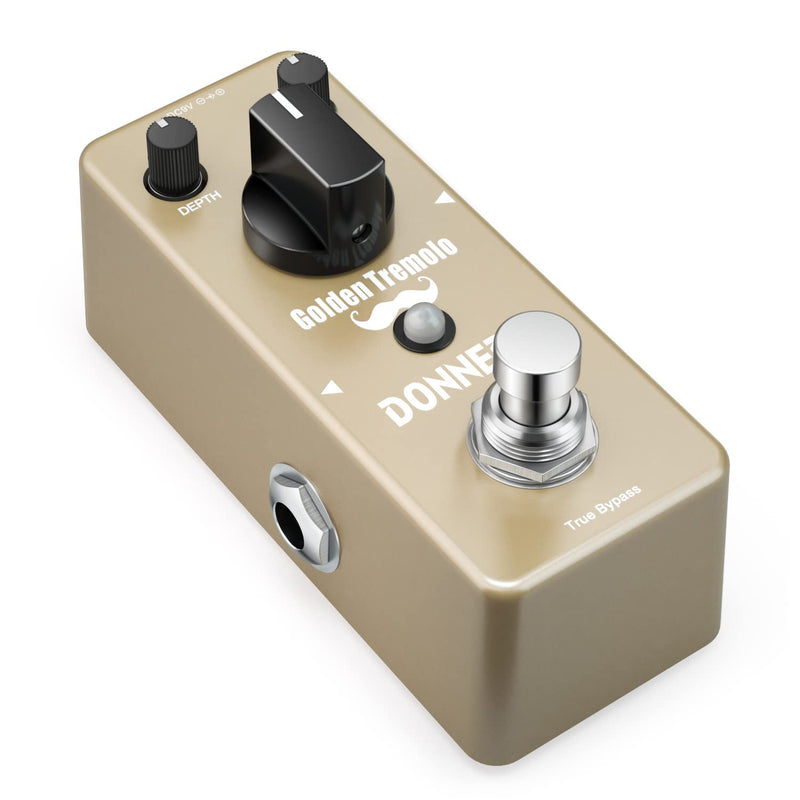 [AUSTRALIA] - Donner Tremolo Pedal, Golden Tremolo Guitar Pedal Analog Tremolo Effect Pedal for Electric Guitar and Bass True Bypass 