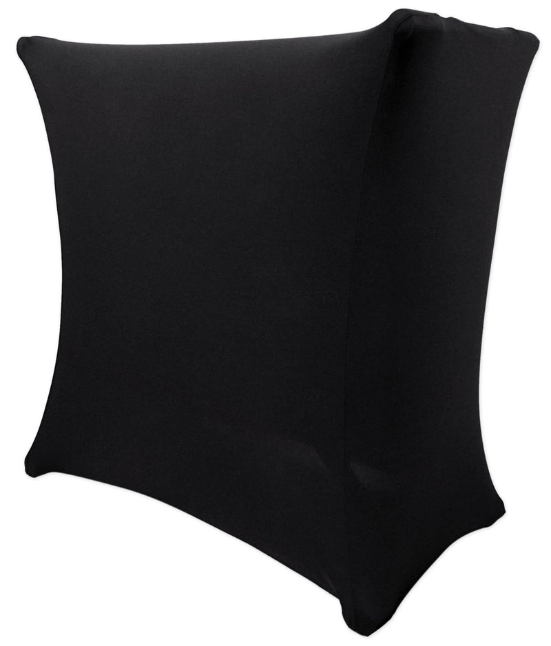 Rockville RSC5B Universal Black DJ Scrim Cloth Cover for X Stand, 360-Degree Coverage, Wrinkle-Resistant, Machine Washable, Perfect for Mobile DJs and Event Performers