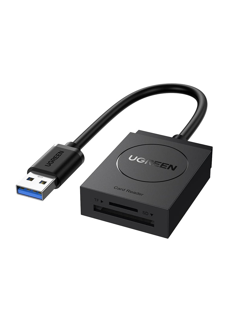 UGREEN SD Card Reader USB 3.0 Dual Slot Flash Memory Card Reader TF SD Micro SD SDXC SDHC MMC RS-MMC Micro SDXC Micro SDHC UHS-I for Mac Windows Linux Chrome Read 2 Cards Simultaneously