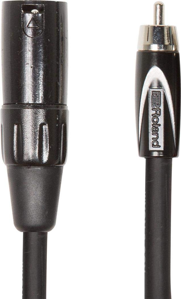 Roland 10ft Interconnect Cable, XLR(Male)-RCA, Black series (RCC-10-RCXM) 5 ft XLR (Male)-RCA
