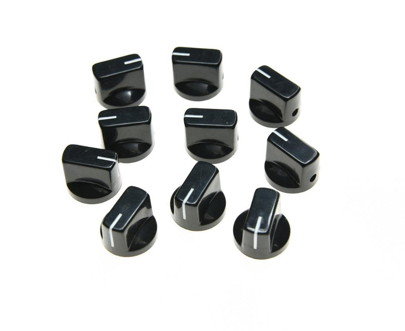 [AUSTRALIA] - KAISH 10pcs Guitar AMP Effect Pedal Knobs Pointer Knob with Set Screw Black 