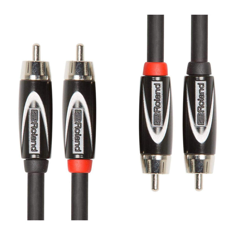 [AUSTRALIA] - Roland Black Series Interconnect Cable, Dual RCA to Dual RCA, 3-Feet 3 ft Dual RCA-RCA 