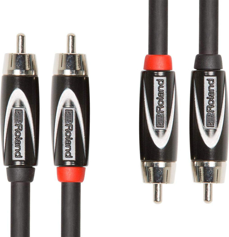 Roland Black Series Interconnect Cable, Dual RCA to Dual RCA, 5-Feet 5 ft Dual RCA-RCA