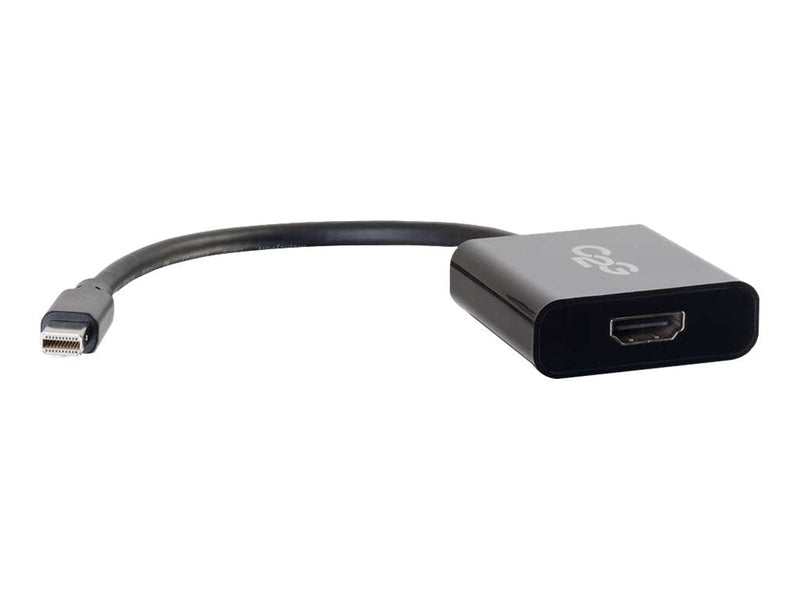 C2G Mini Display Port Adapter, 4K, Display Port to HDMI, Male to Female, Active, Black, 8 inches, Cables to Go 54307