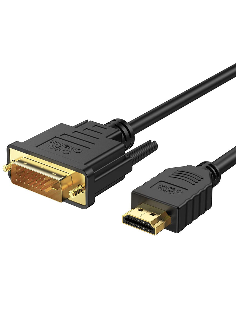 DVI to HDMI Cable, CableCreation 5ft HDMI Male to DVI-D Male Bi-Directional Adapter Cable, HDMI to DVI-D 24+1 High Speed Cable Support 1080P HD for Raspberry Pi, Roku, Xbox One, PS5, Blue-ray