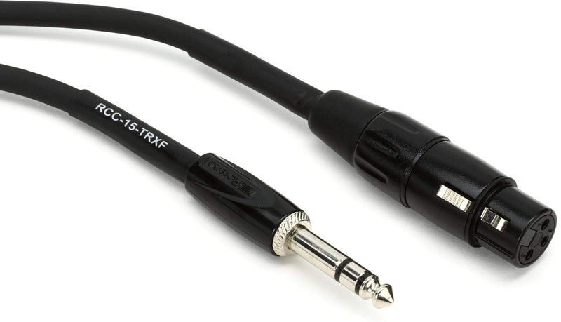 [AUSTRALIA] - Roland Black Series Interconnect Cable, 1/4-Inch TRS to XLR (Female), 15-Feet 15 feet 
