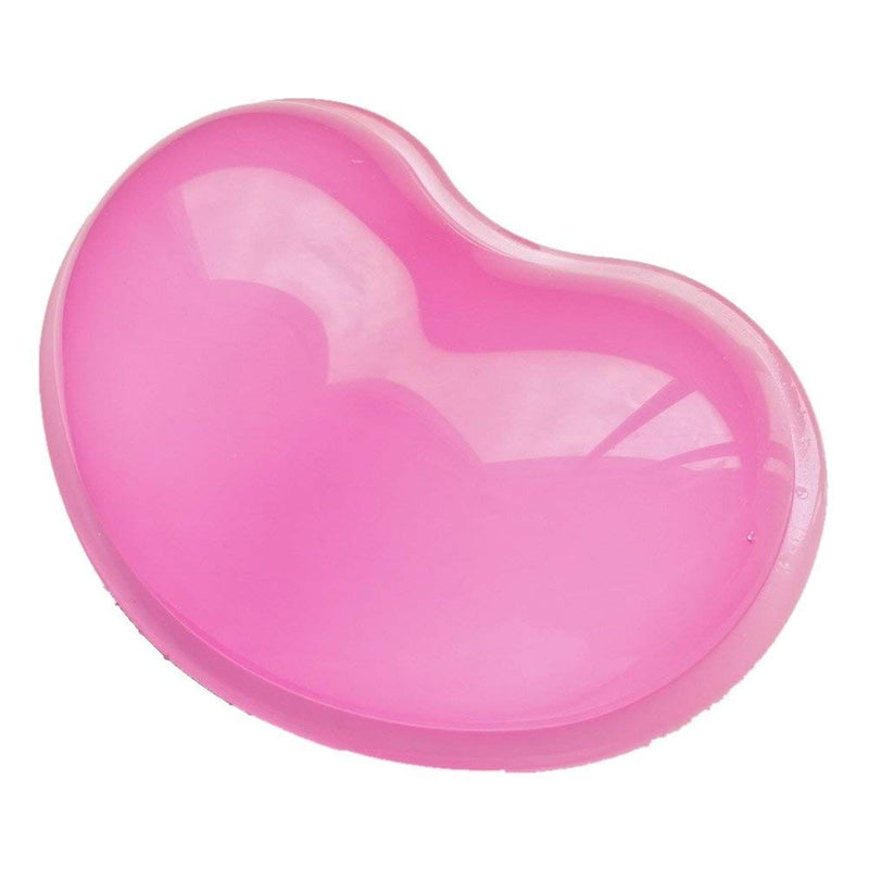 LetGoShop Silicone Gel Wrist Rest Heart-Shaped Translucence Ergonomic Mouse Pad Cool Hand Pillow Effectively Wrist Fatigue(Pink) Pink