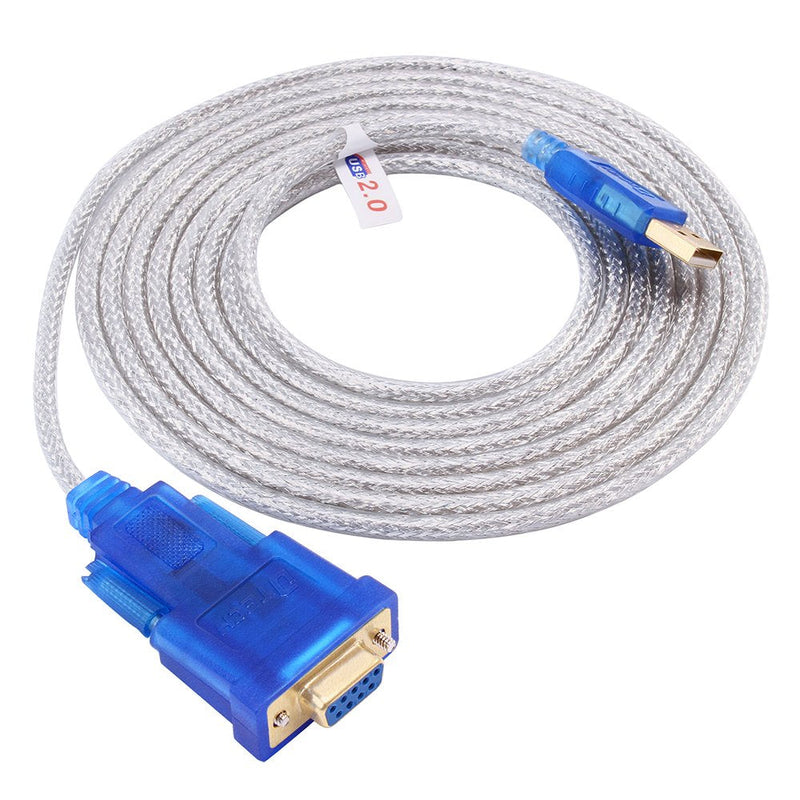 USB to Serial Adapter 10 ft, DTECH USB to RS232 DB9 Female Cable COM Port with FTDI Chipset Supports Windows 11 10 8 7 Mac Linux
