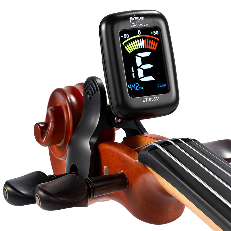 [AUSTRALIA] - ENO MUSIC Professional Violin Viola Tuner, Colorful LCD Display Easy Control Clip on Accurate Violin Tuner ET-05SV 