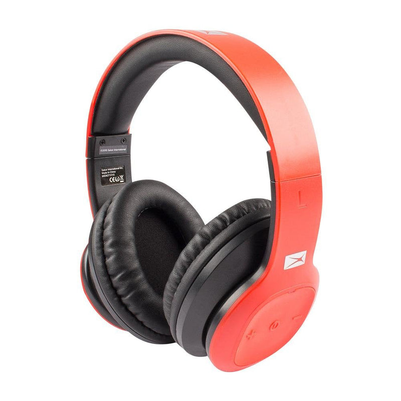 Altec Lansing Bluetooth Wireless with Voice Confirmation Headphones, MZW300 Red