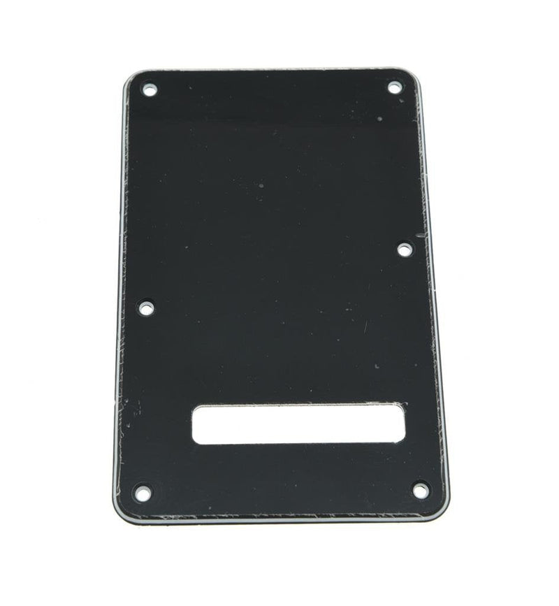 KAISH ST/Strat Style Standard Guitar Back Plate ST Tremolo Trem Cover for USA Strat/Stratocaster Black 3 Ply Black 3 Ply (BWB)