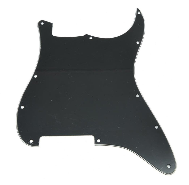 KAISH 11 Hole Strat Blank Pickguard ST Blank Scratch Plate No Pickup Holes for USA/Mexico Stratocaster/Strat Black 3 Ply