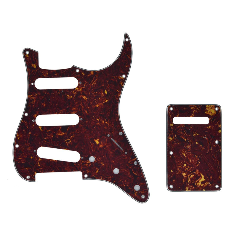 [AUSTRALIA] - KAISH 11 Hole ST/Strat Style Pickguard SSS Pick Guard with ST Back Plate Tremolo Trem Cover for Stratocaster/Strat Made in USA/Mexico Vintage Tortoise 