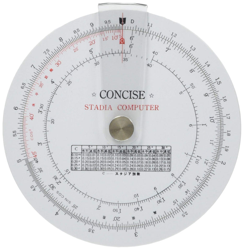 Concise 100850 Stadium Ruler Circular Calculator