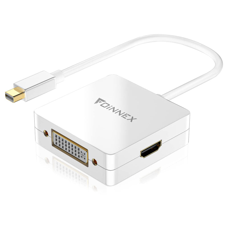 Mini DisplayPort to HDMI DVI VGA Adapter,Microsoft Surface Pro 6 5 4 3 Video Display Converter,Thunderbolt to HDMI VGA DVI Adaptor for Mini DP Mac,MacBook Pro,Air,MS Surface Book to Projector,Monitor