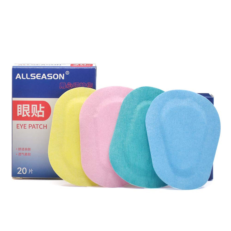 Sticky Eye Patches for Kids 60PCs/3Boxes Colorful Breathable Eye Patch Eye Pad Adhesive Bandages for Adults Children 20 Count (Pack of 3)