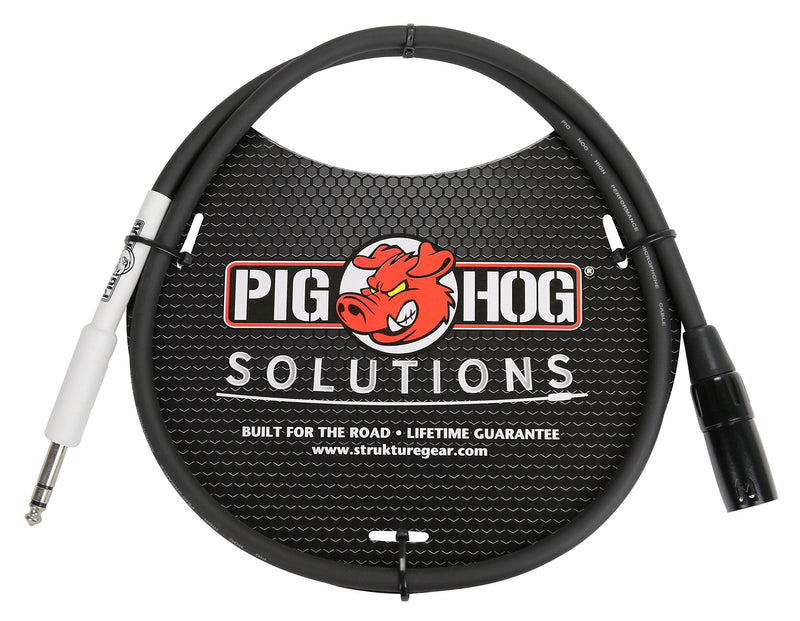 Pig Hog PX4T6 XLR Male to 1/4" TRS Instrument Cable, 6 Feet 6 ft