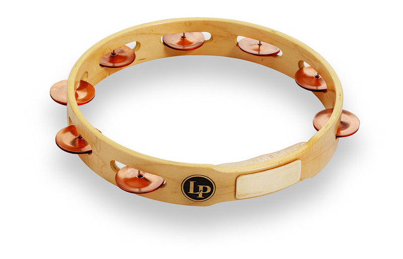 LP Accent 10" Single Row Wood Tambourine with Copper Jingles LP381-C