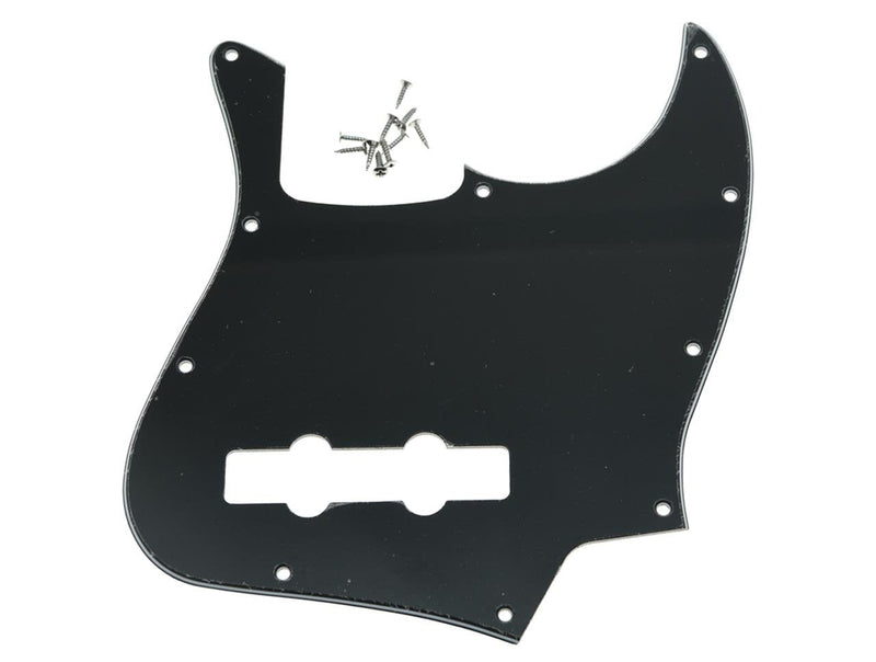 KAISH 4 String J Bass Style Pickguard Bass Pick Guard Scratch Plate for USA/Mexico Jazz J Bass Black 3 Ply Black 3 Ply (BWB)