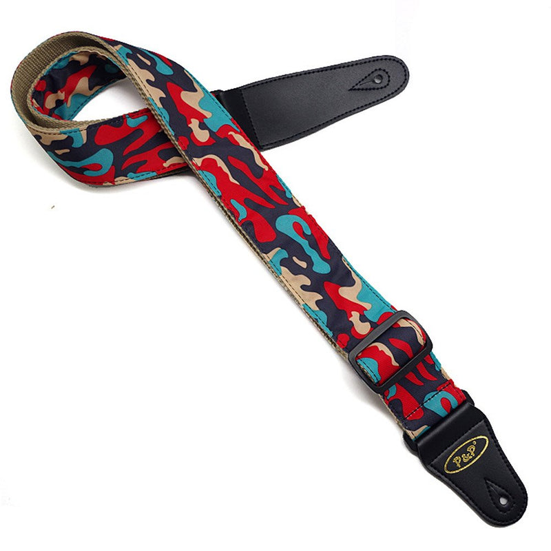 Art Attack Soft Cotton Colored Camouflage Camo Military Armed Forces Army Navy Marine Seal Music Electric Acoustic Ukulele Bass Guitar Strap