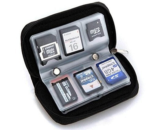 Drhob 1pcs Memory Card Storage Carrying Pouch Case Holder Wallet For CF/SD/SDHC/MS/DS